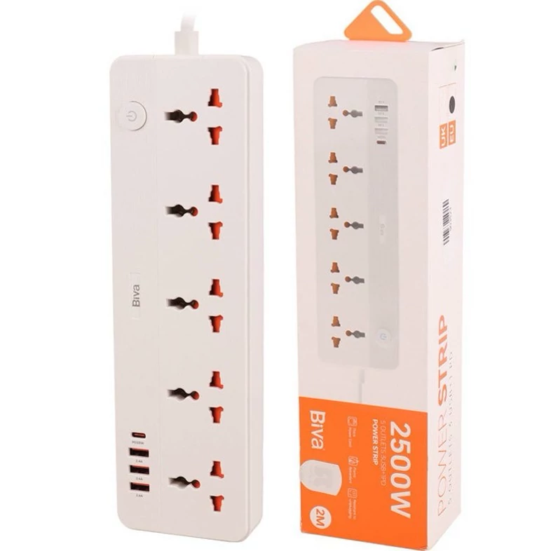 چند راهی برق و شارژر بیوا Biva PS-06 Power Strip